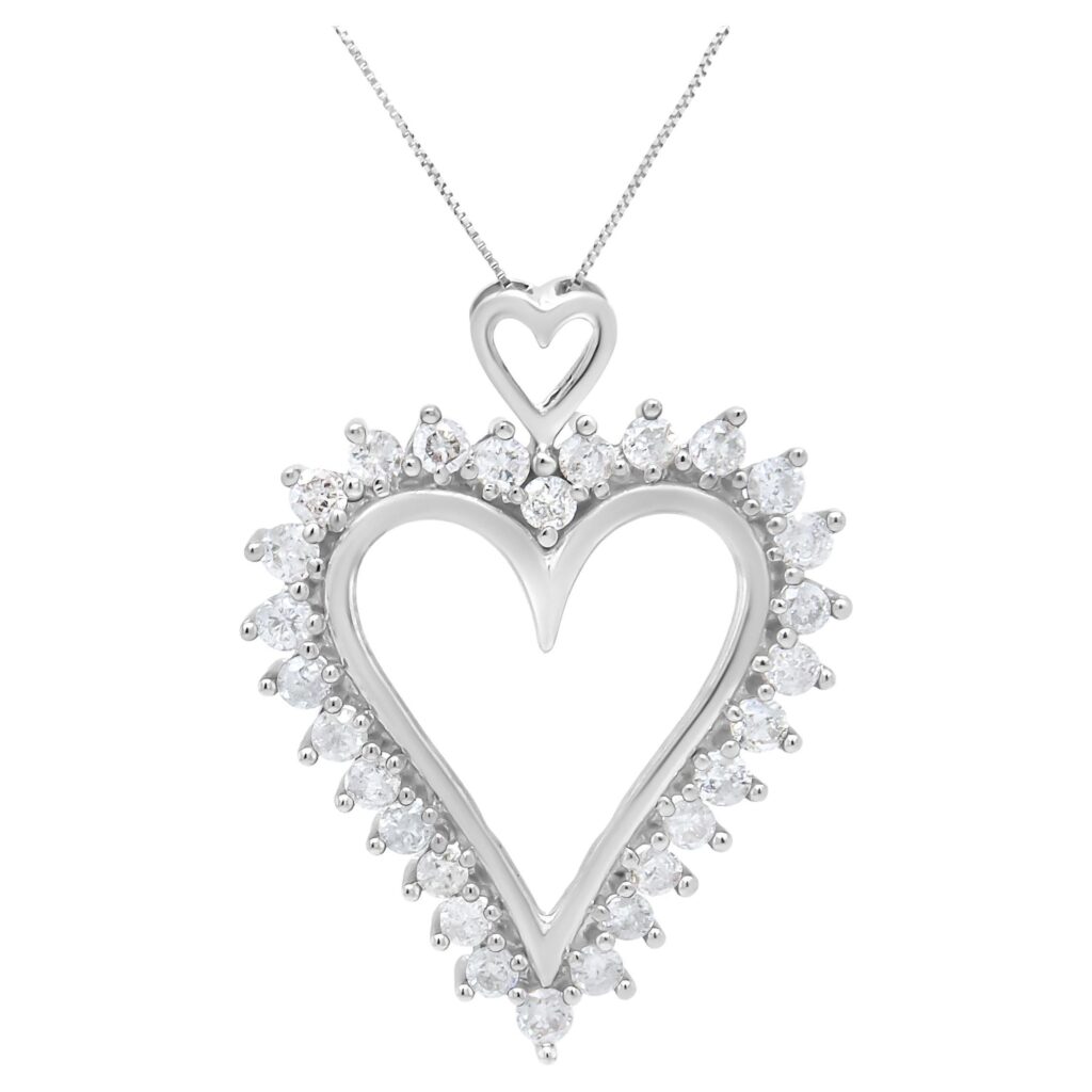 a diamond heart necklace