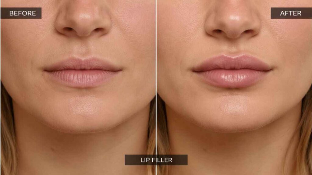 Lip Flip Before and After